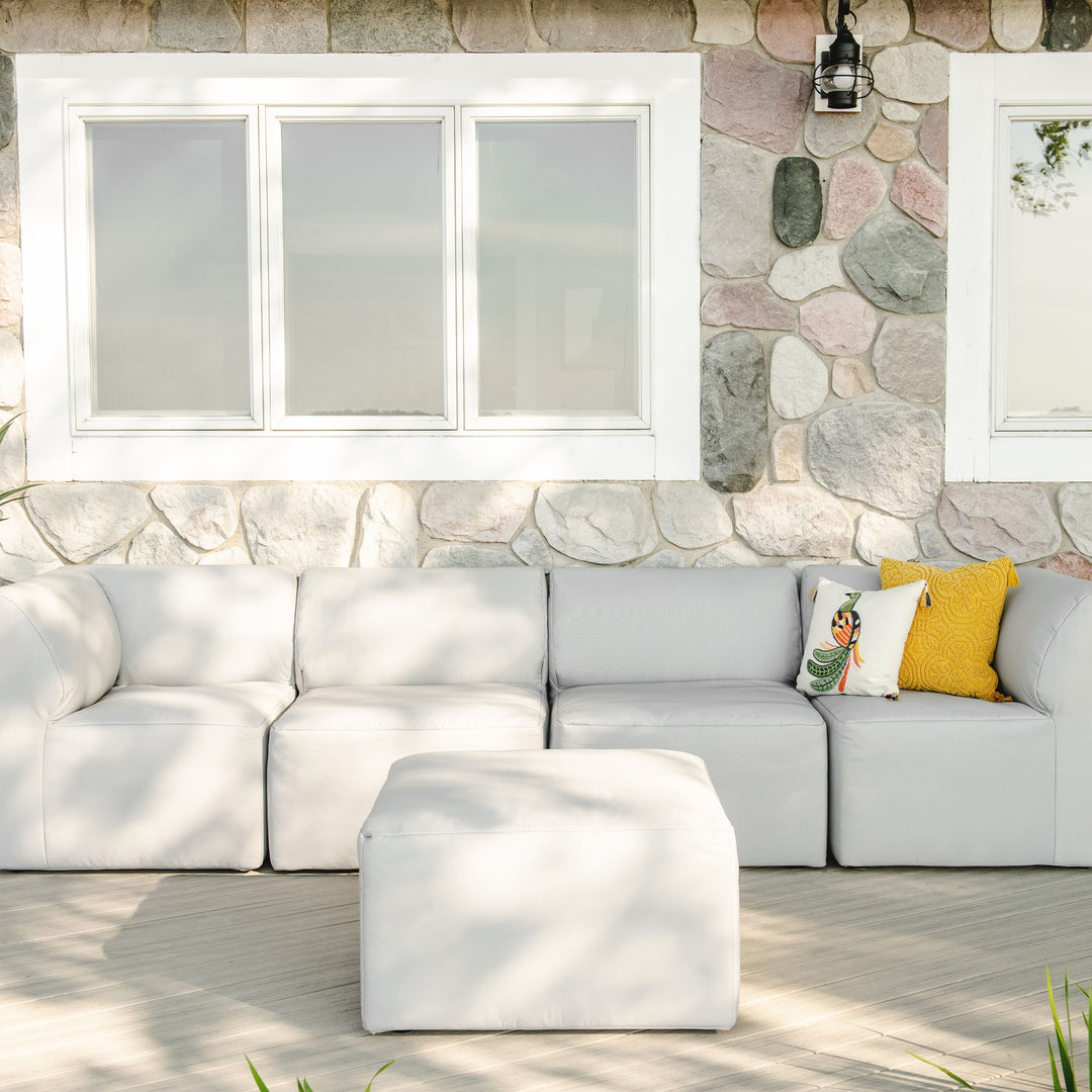 5pc sectional outdoor furniture weather resistant  #color_light-gray-bask