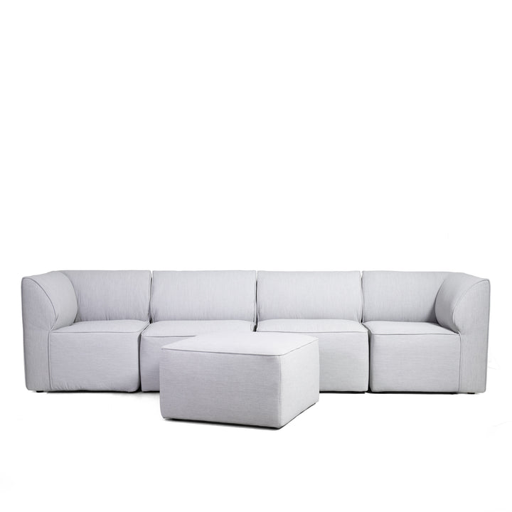 5pc sectional patio sofa #color_fresh-gray