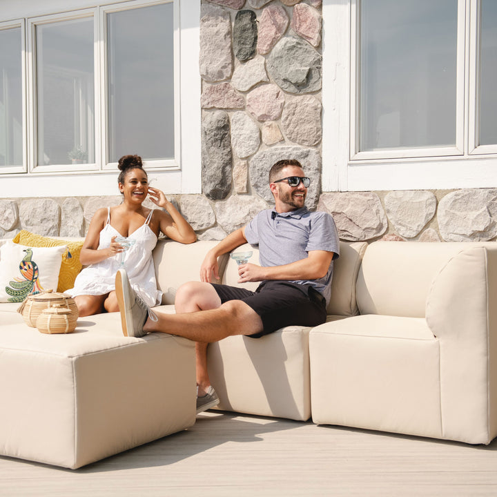 Patio Sectional 5pc outdoor furniture set relax outdoors #color_terra-bask