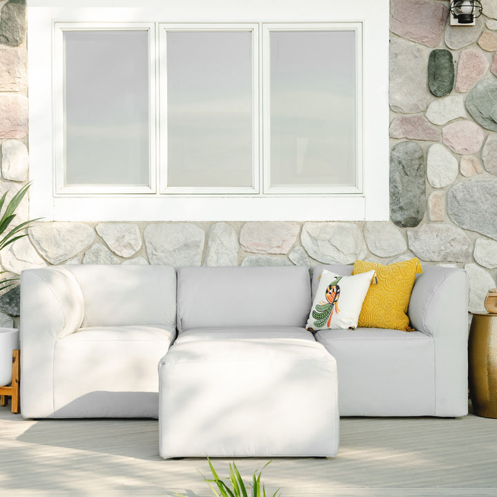 Patio Sectional 4pc outdoor furniture #color_light-gray-bask