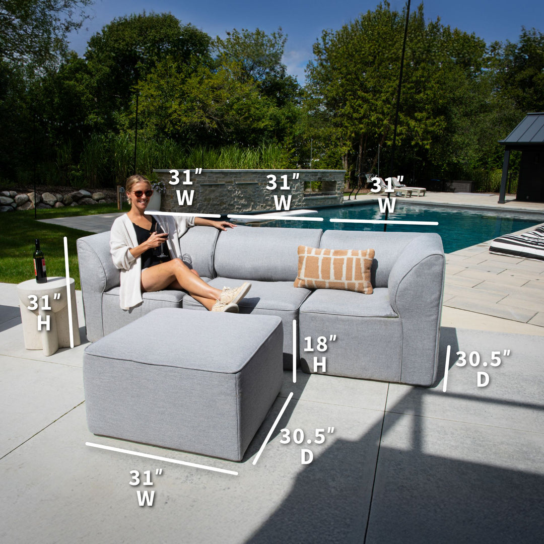 4pc outdoor sectional #color_fresh-gray