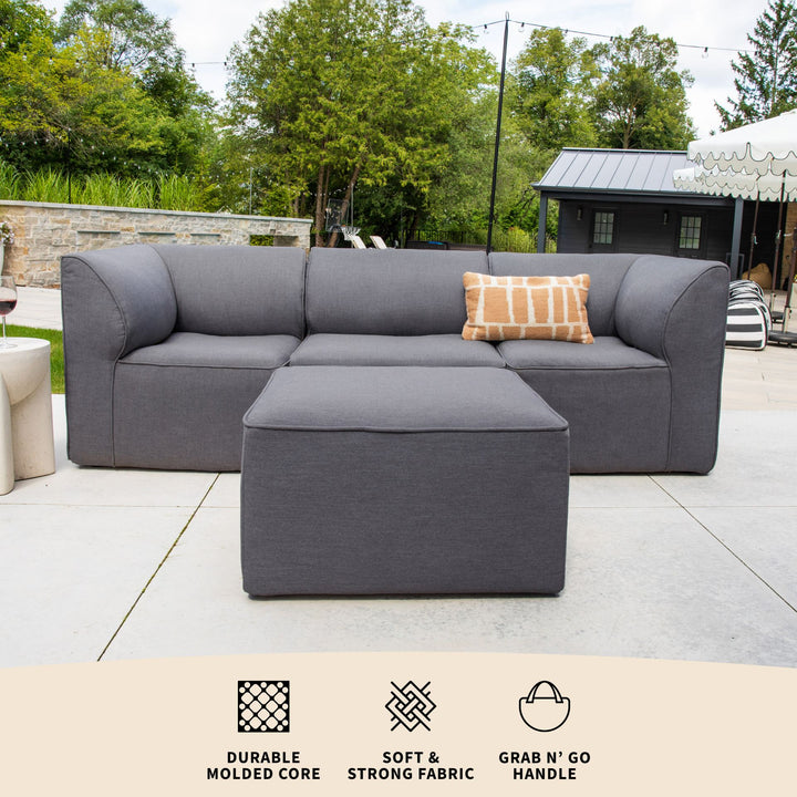 4pc outdoor sectional furniture #color_smoke-gray