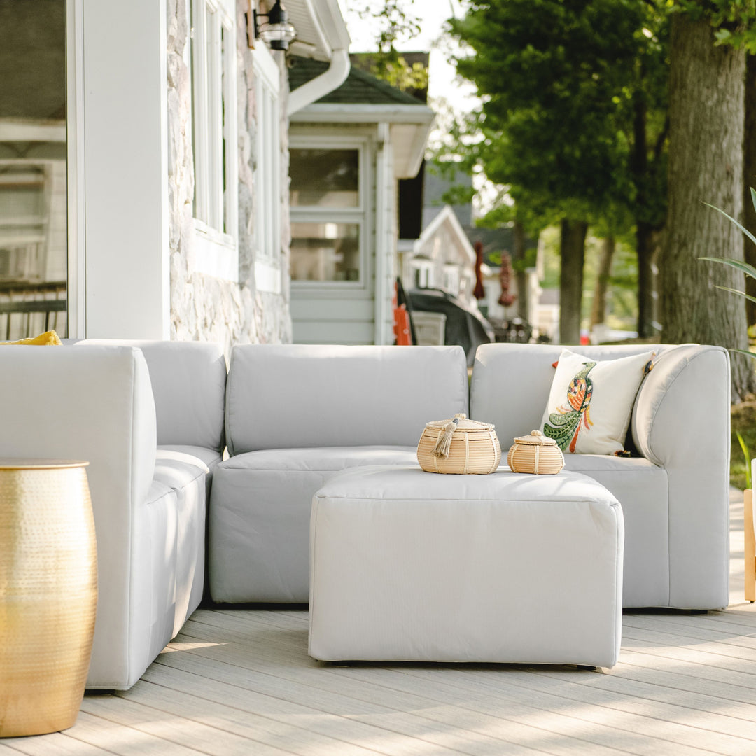 Outdoor 6pc sectional sofa weather resistant #color_light-gray-bask