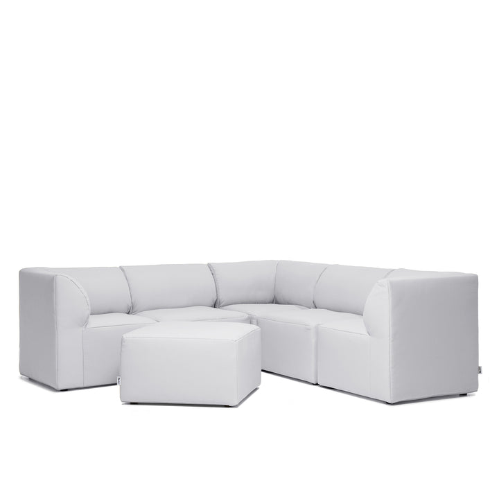 Outdoor 6pc sectional sofa #color_light-gray-bask