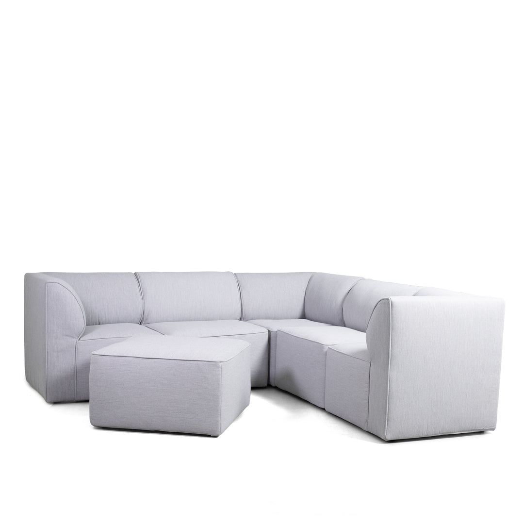 6 Piece Patio Sectional Set Easy to Move #color_fresh-gray