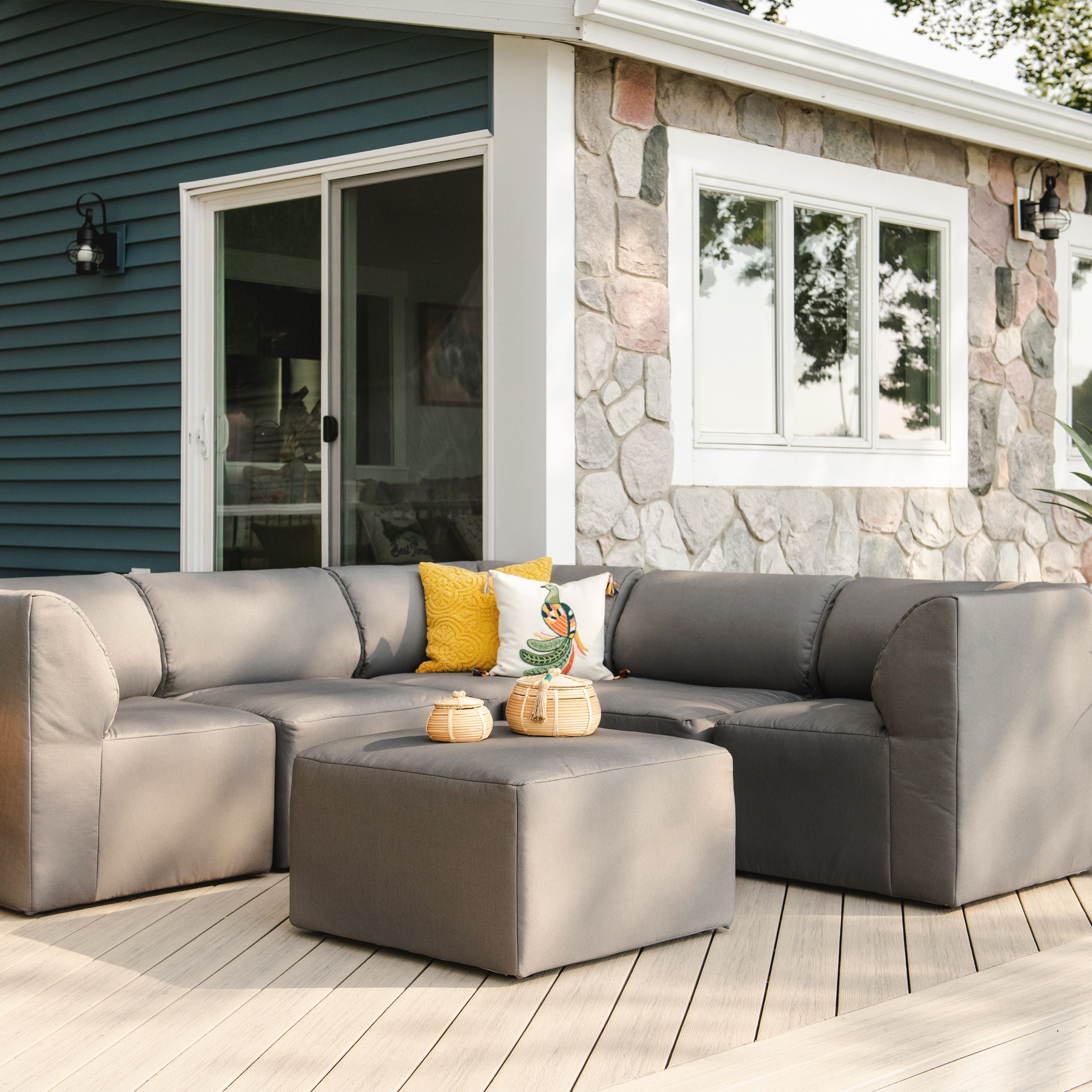 Big Joe Patio 6 Piece Outdoor Modular Sectional