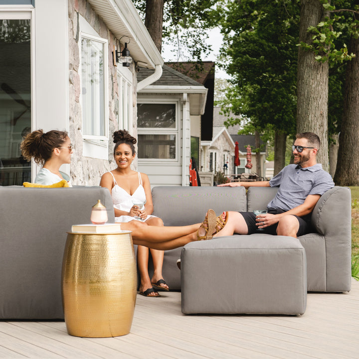 6pc weatherproof outdoor furniture relaxing with friends #color_granite-bask