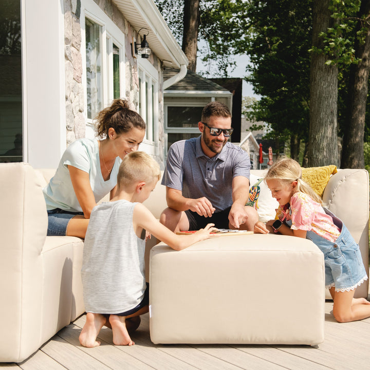 6pc tan outdoor sectional sofa patio furniture #color_terra-bask