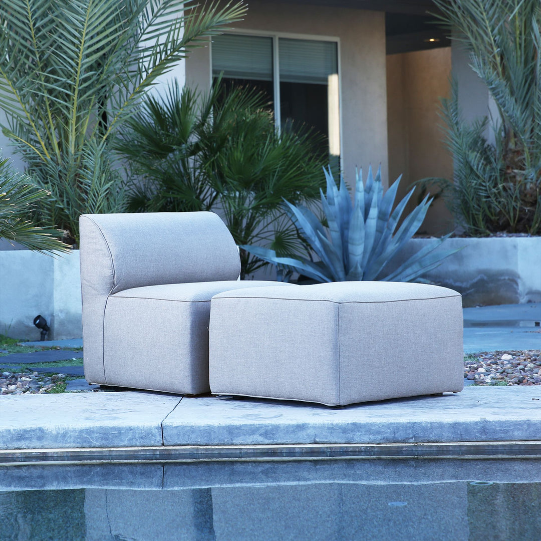 2 Piece Chaise Sectional Outdoor Patio Furniture #color_fresh-gray