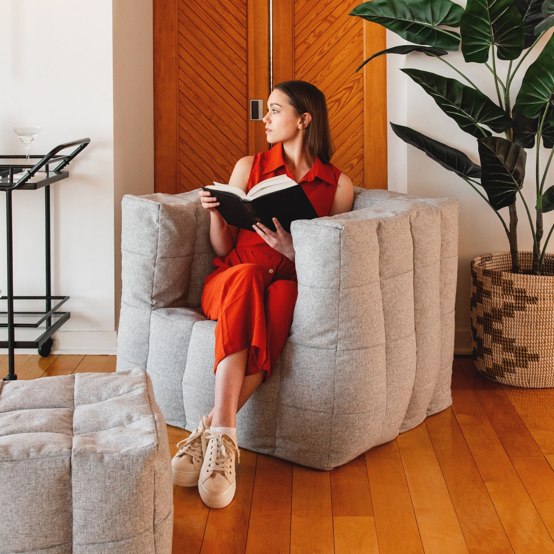 Cube Chair with Ottoman Big Joe Lounge Chairs