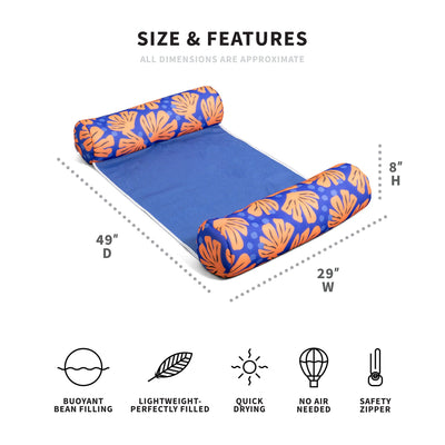 Dimensions Hammock Sling Pool Float Lounger in Sweet Shells Berry 