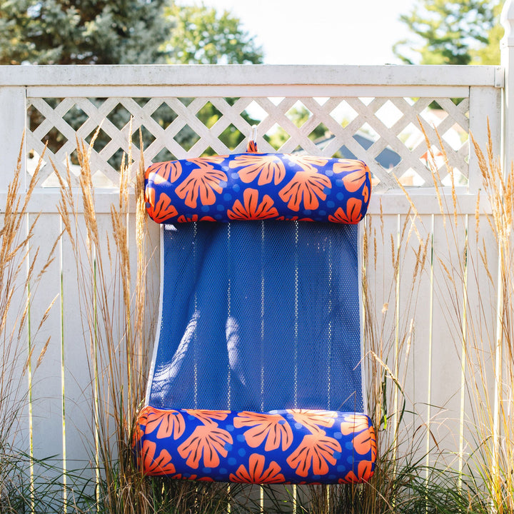 Easy hang hammock sling pool float lounger #color_sweet-shells-berry