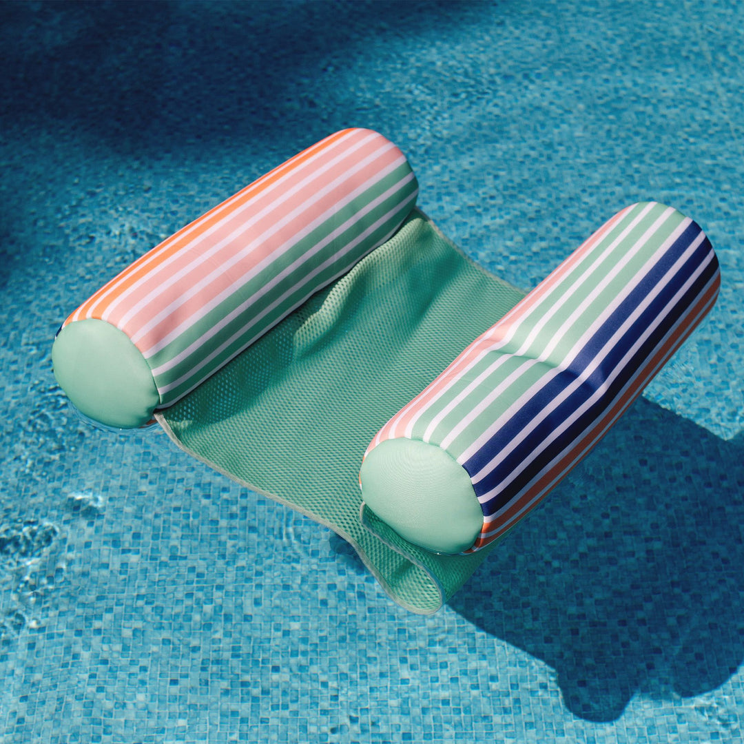 dual float pods with mesh seat Shaka Hammock Sling #color_rivera-stripe