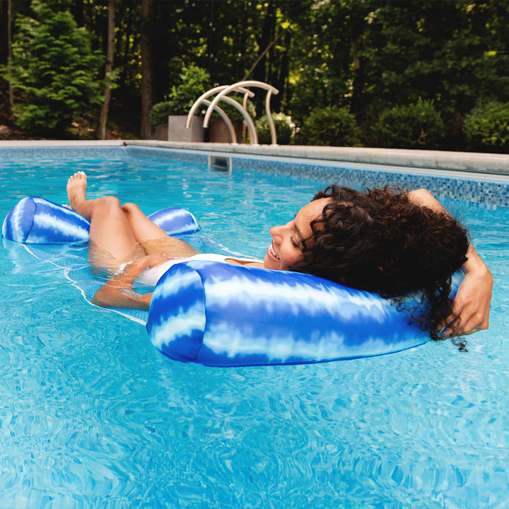 Pool Float Lounger Shaka Hammock Sling #color_ripple-blue