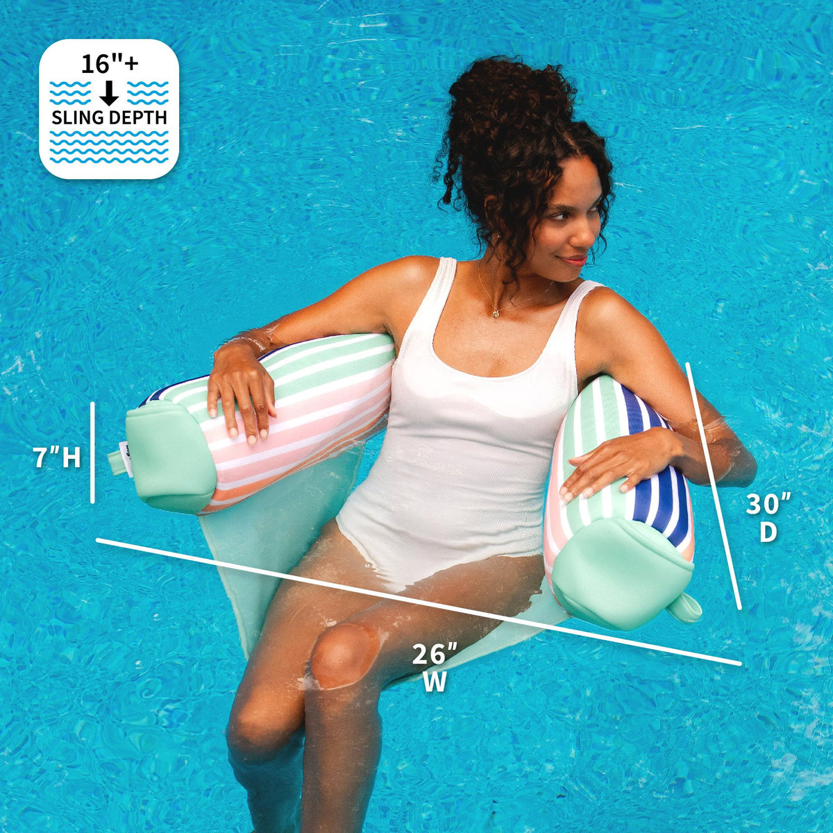 dimensions Shaka Sling Pool Float 
