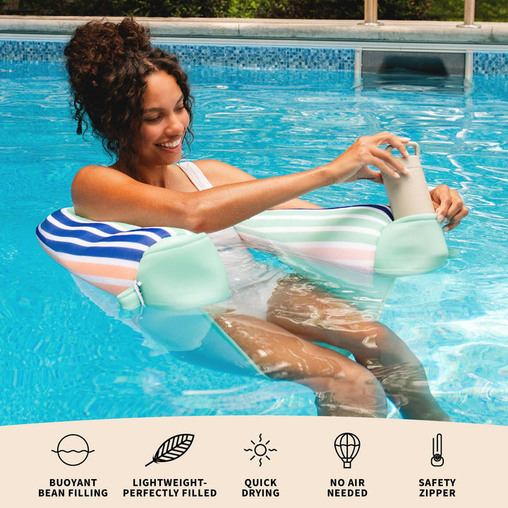 features Shaka Sling Pool Float #color_rivera-stripe