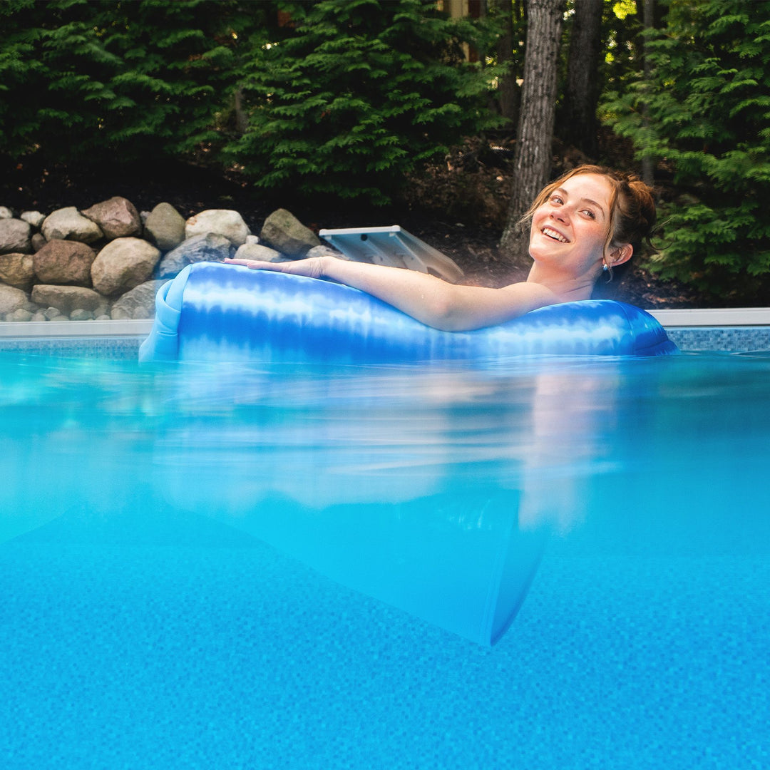 under water support Shaka Sling Pool Float #color_ripple-blue