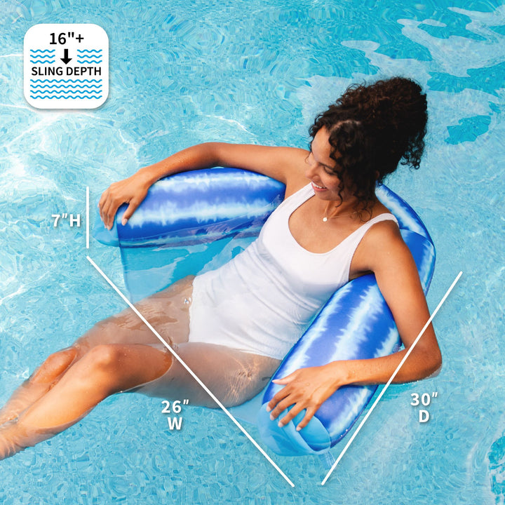 dimensions Shaka Sling Pool Float #color_ripple-blue