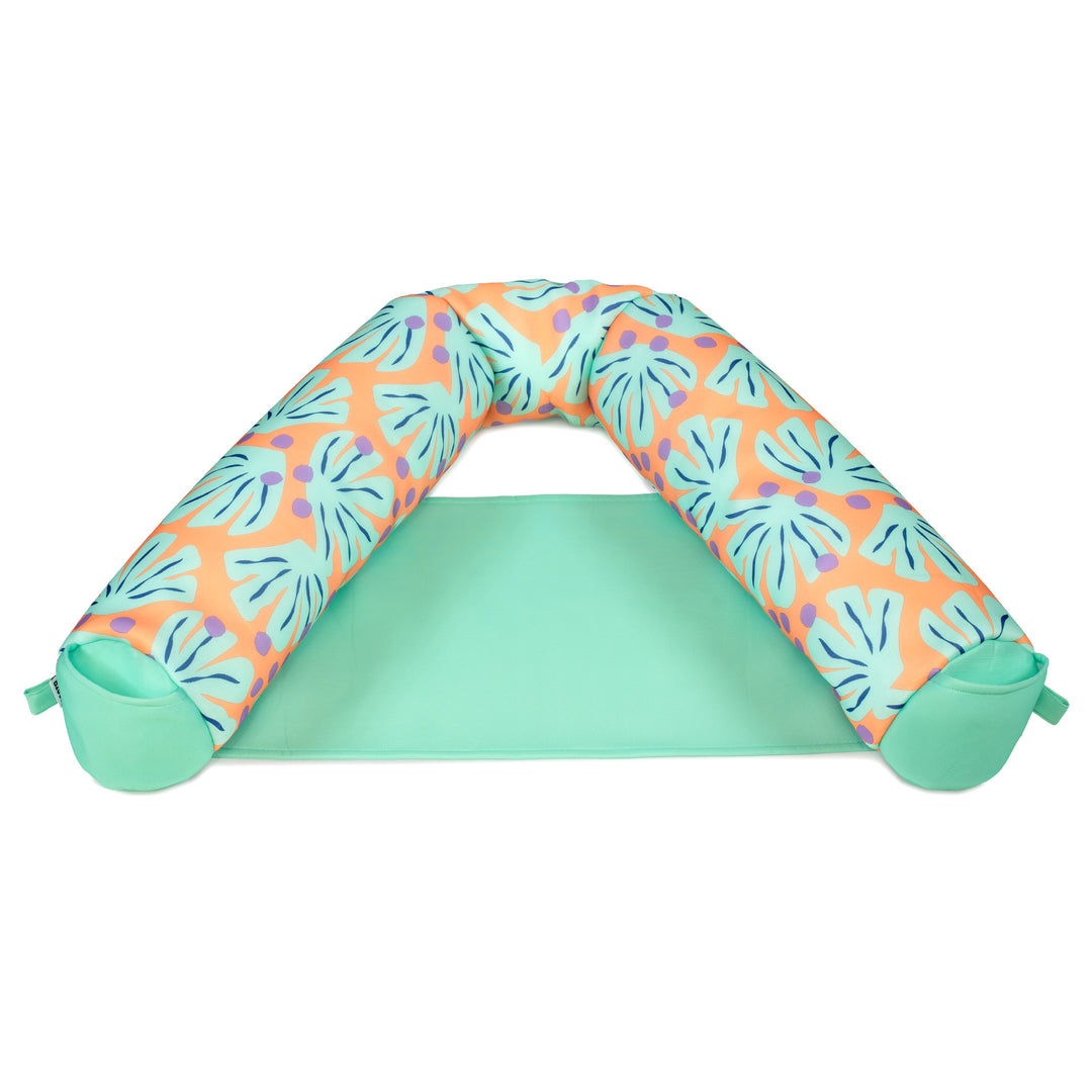 Pool Float colorful floral pattern on a white background #color_sweet-shells-peach