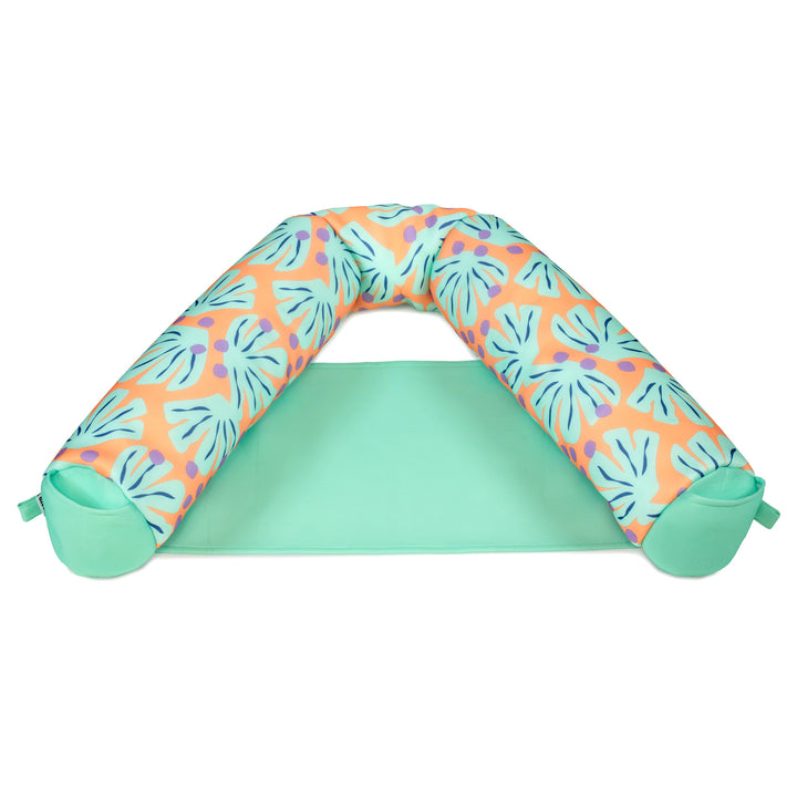 Pool Float colorful floral pattern on a white background #color_sweet-shells-peach