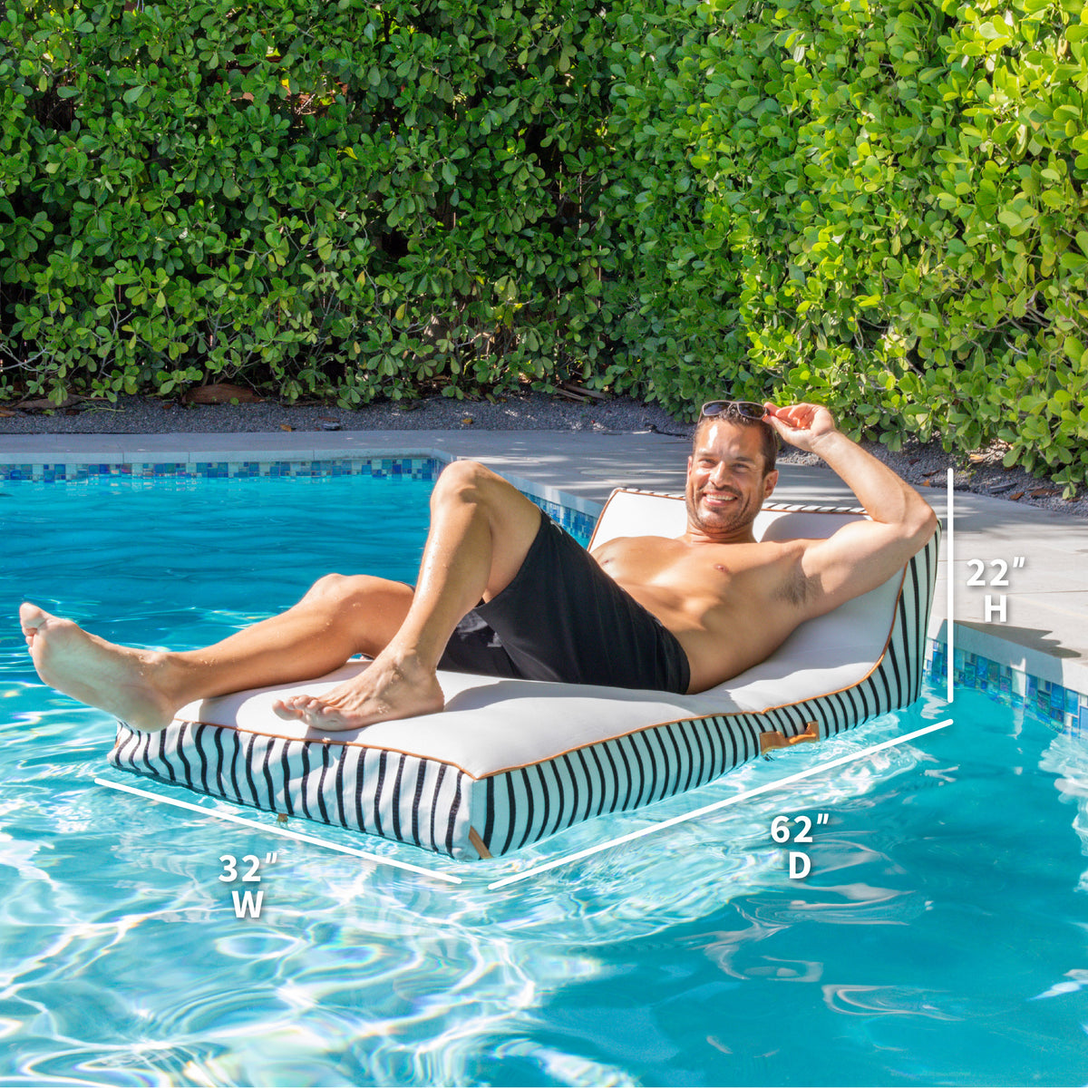 Big Joe® Lux Inflatable Chaise | Pool Float Chaise Lounger