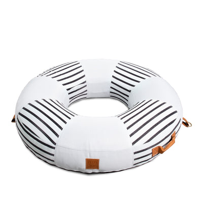 Front view Lux inflatable pool ring with fabric cover 