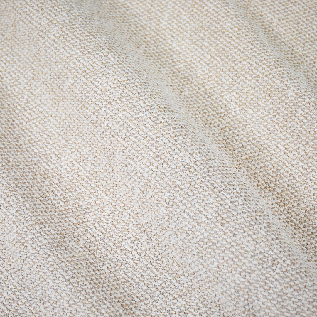 Close-up of beige fabric texture #color_sandstone-textured-boucle