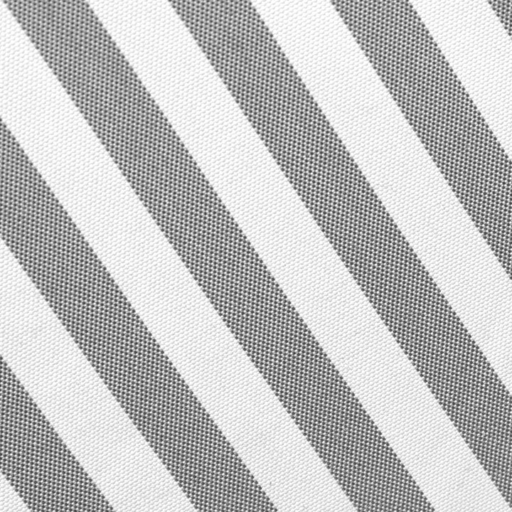 Pattern of alternating light and dark diagonal stripes on a textured background #color_shoreline-gray-stripe-olefin