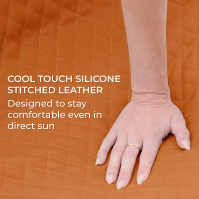 Cool to the touch silicone leather 