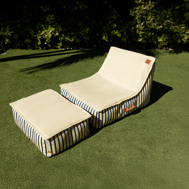 Lux sealander patio and yard lounger #color_navy-and-ivory-stripe