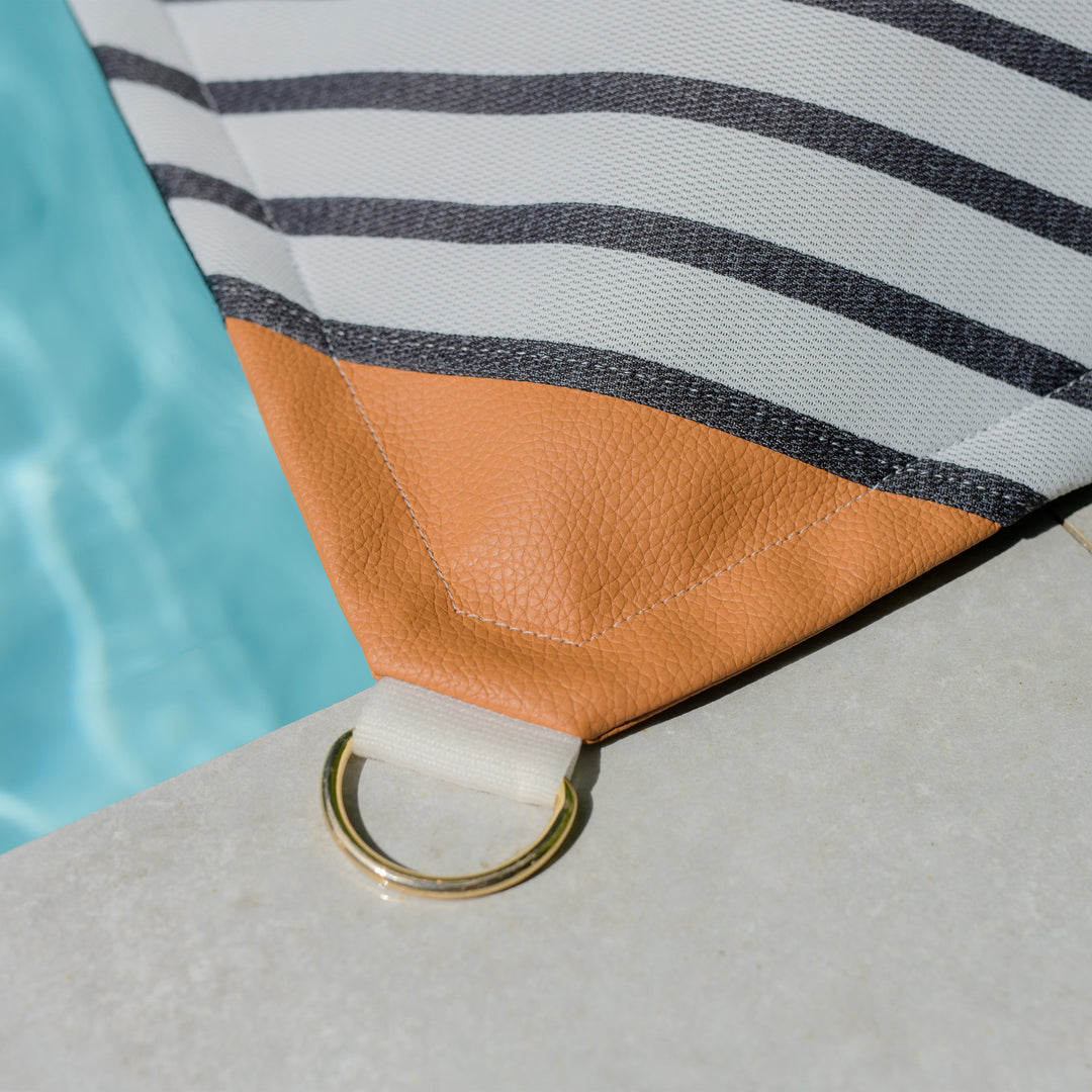 Lagoon lounger clip for docking or attaching to other loungers #color_black-and-white-cape-stripe