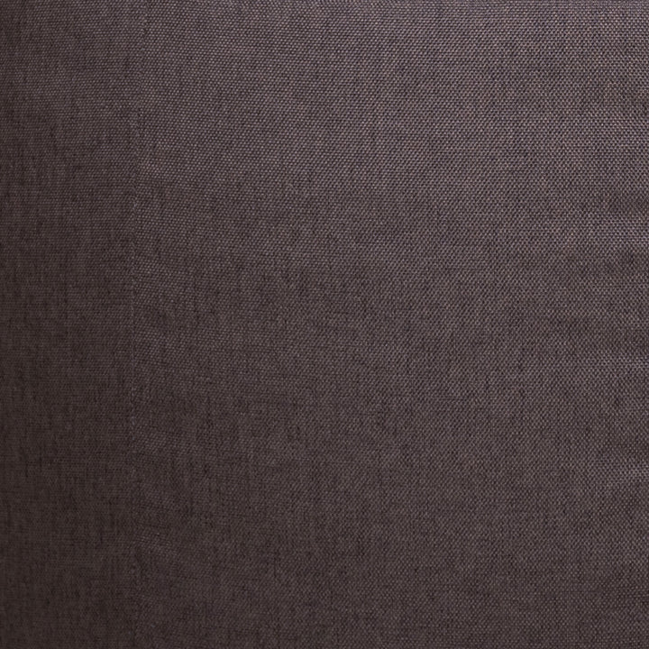 A close-up of a dark brown woven fabric texture with a fine, slightly coarse weave. 