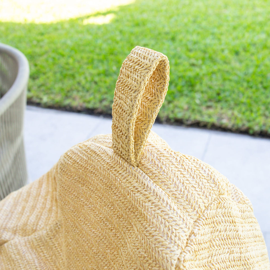 Big Joe Tuft Outdoor Bean Bag Chair, Sage Intertwist, Weather Resistant Fabric, 3 Feet