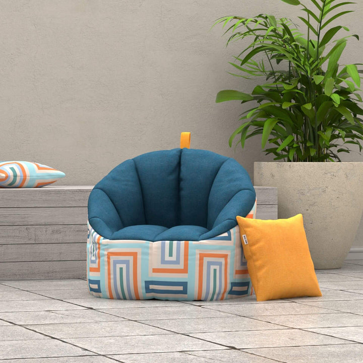 Cozy Outdoor patio chair beanbag #color_aqua-glass-block-sunmax
