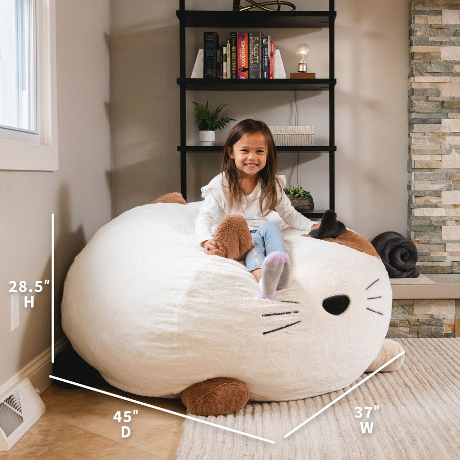 Wild Things® Francesca Cat Kids Lounger Oversized Stuffed Animal