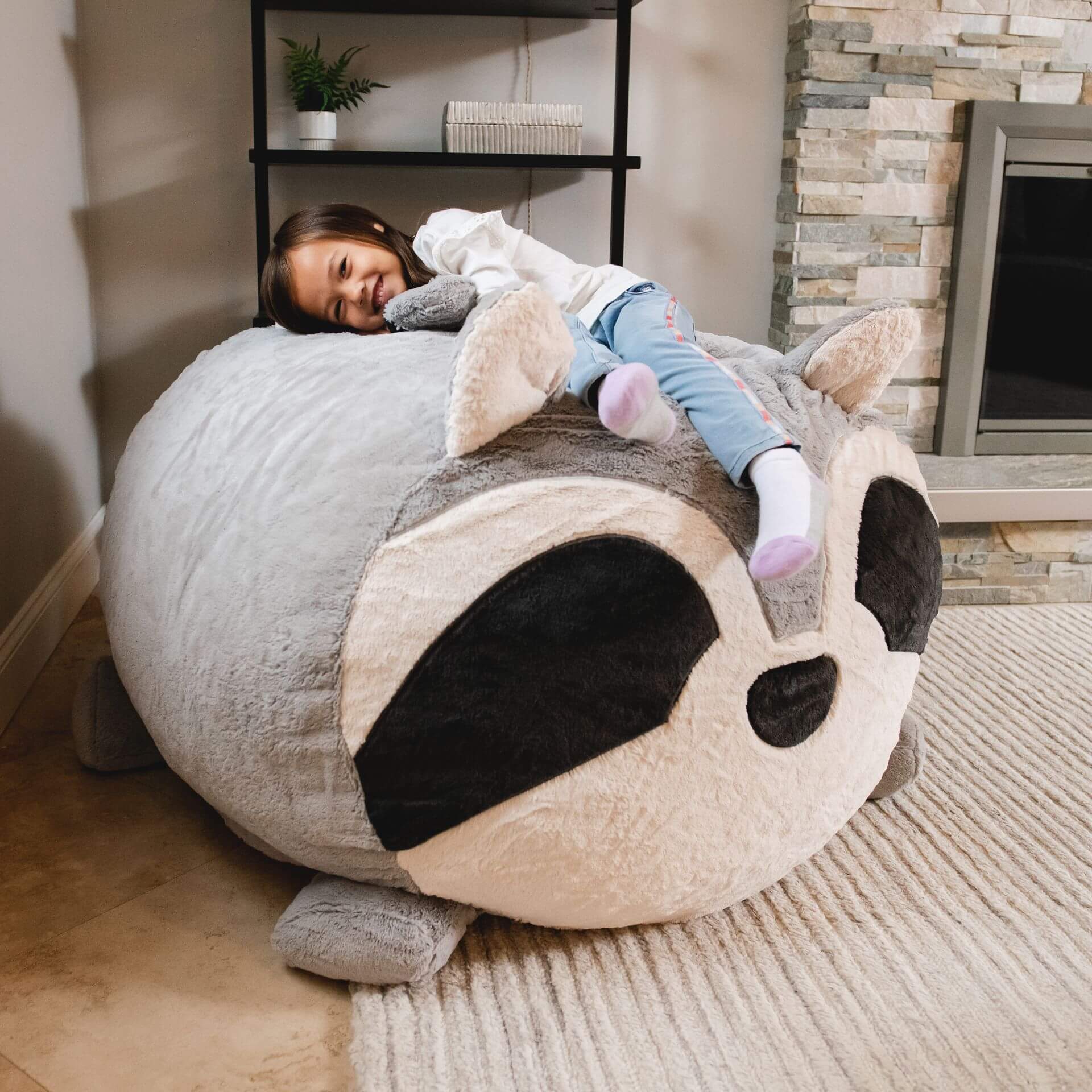 Big Joe Wild Things Rocky the Racoon Foam Bean Bag