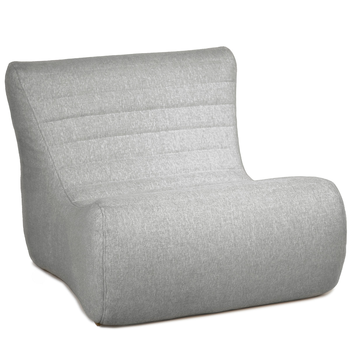 Gray wedge-shaped seat on a white background 