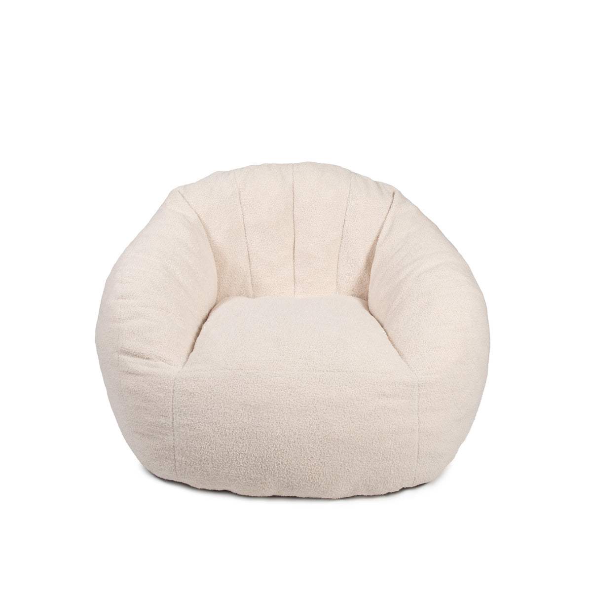 white lounge chair with white background front view 