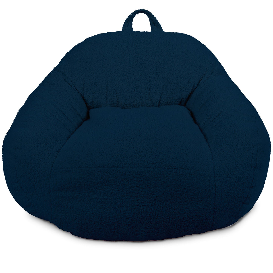 Cloudberry Kids Chair #color_deep-blue-teddy-boucle