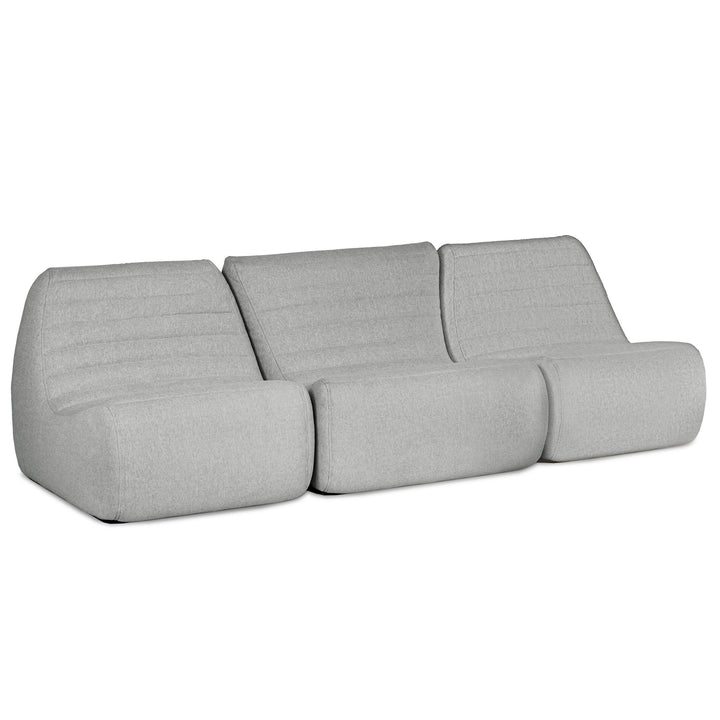 Gray sectional sofa on a white background #color_port-gray-outdoor-performance-linen