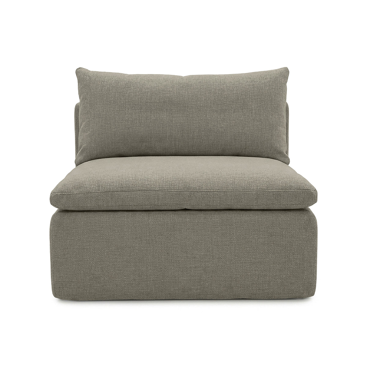 Front view of Averra Armless Chair #color_misty-gray-terra-knit