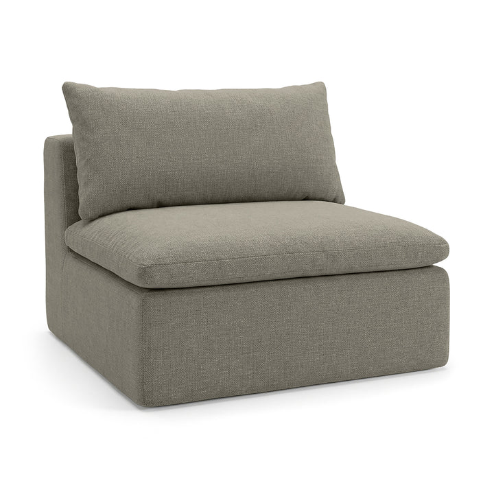 Angled view of Averra Armless Chair 