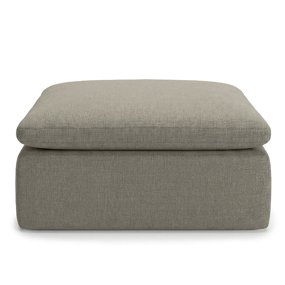 Olive Green Averra Ottoman Front View #color_misty-gray-terra-knit