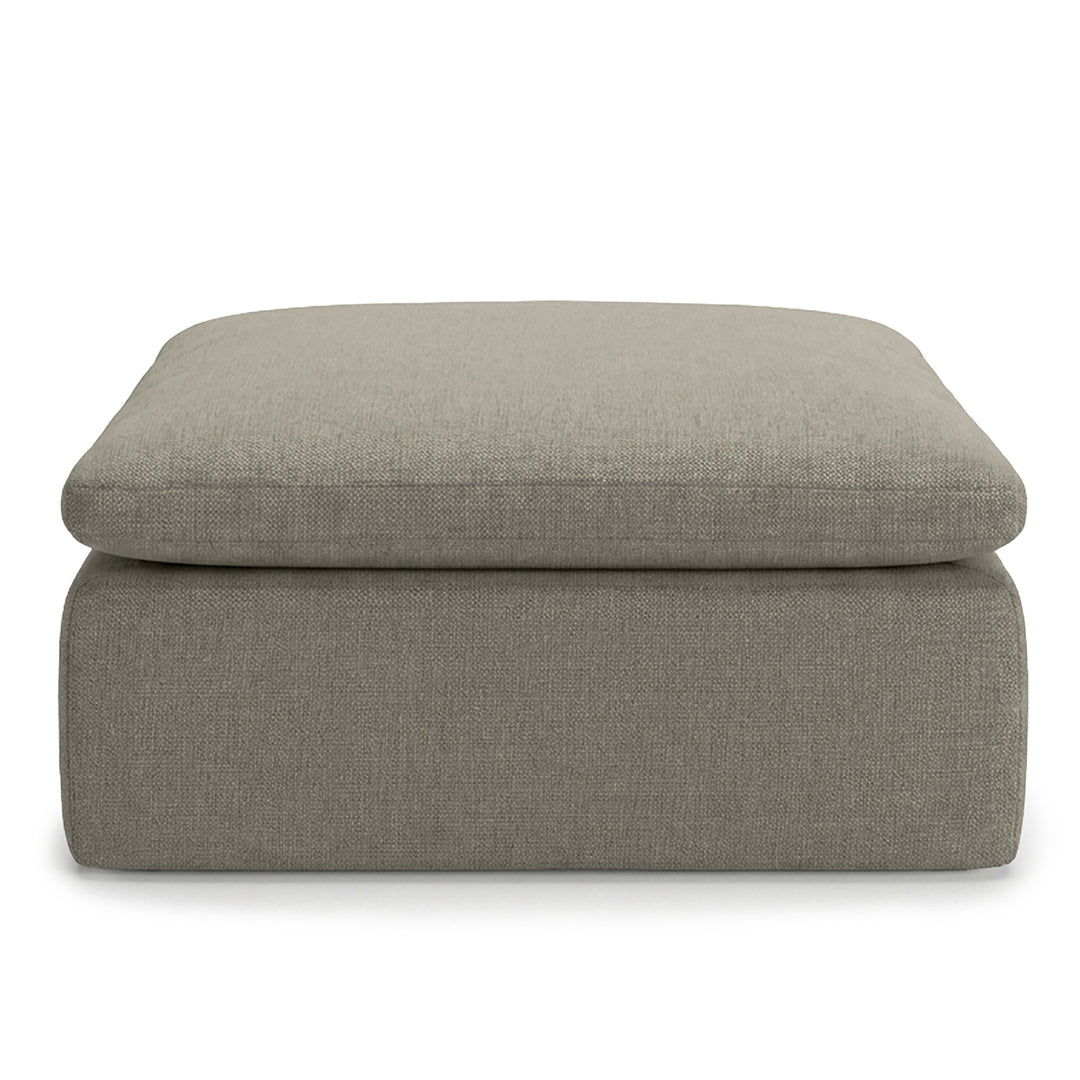 Olive Green Averra Ottoman Front View 
