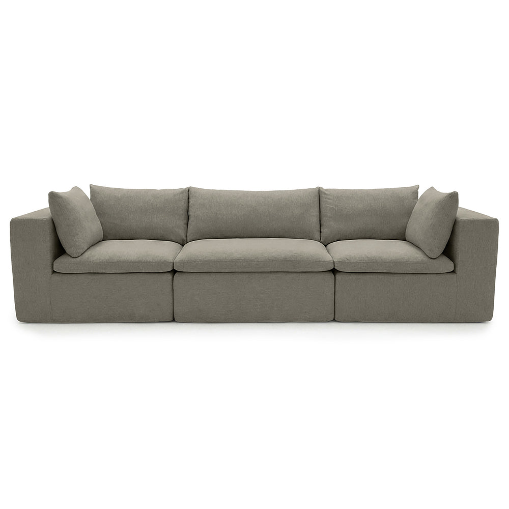 Gray sofa on a white background #color_misty-gray-terra-knit