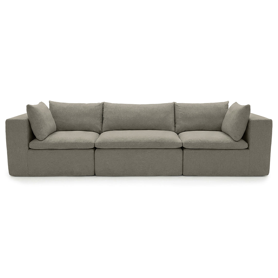 Gray sofa on a white background 