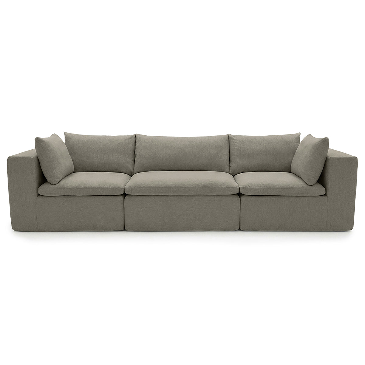Gray sofa on a white background #color_misty-gray-terra-knit