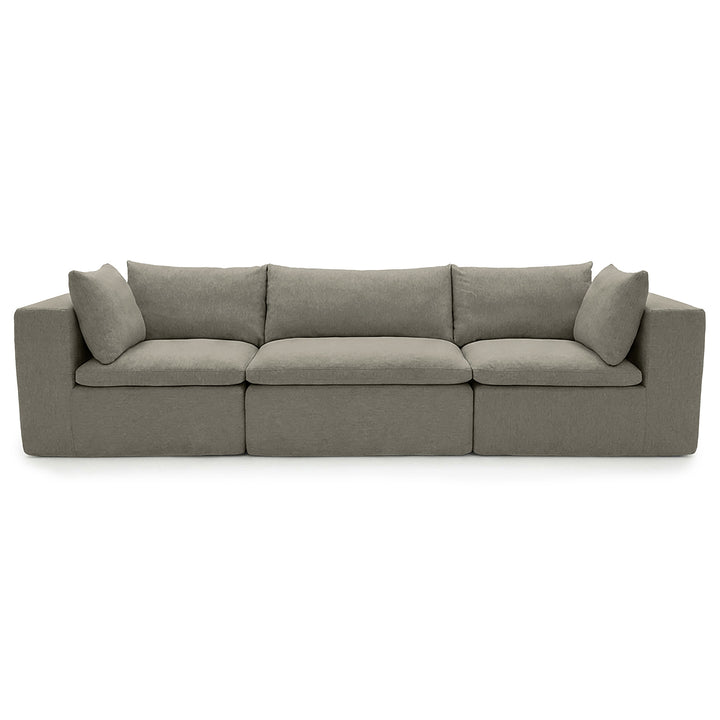 Gray sofa on a white background 