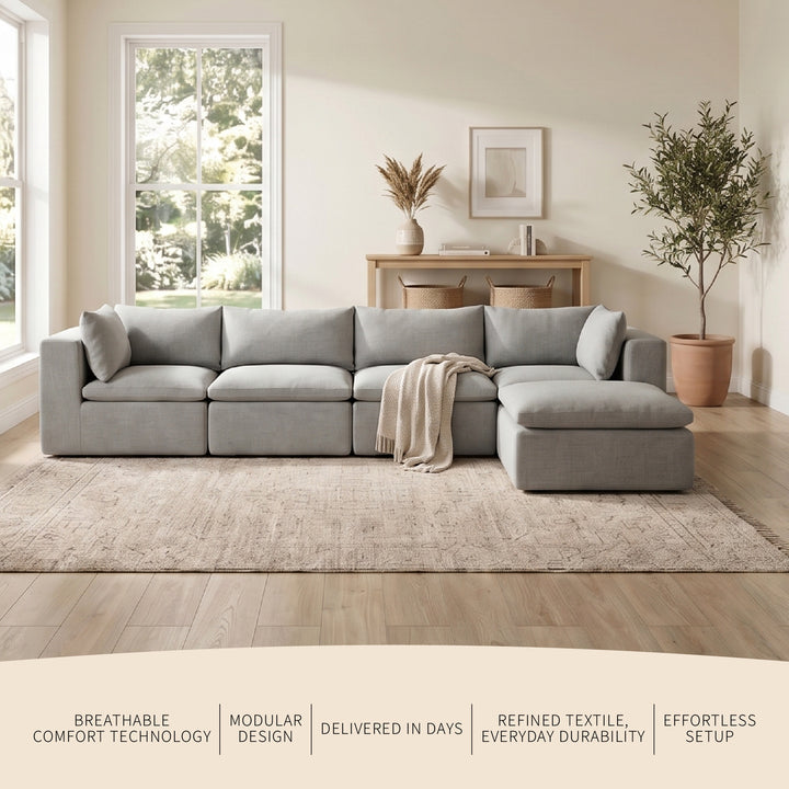 Averra 5pc modular sectional sofa features and benefits 