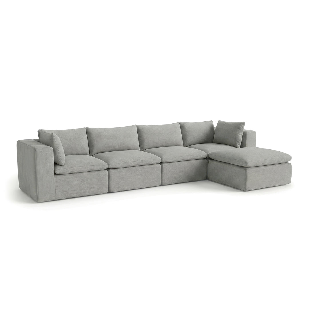 Averra 5pc modular sectional couch configurable sofa 